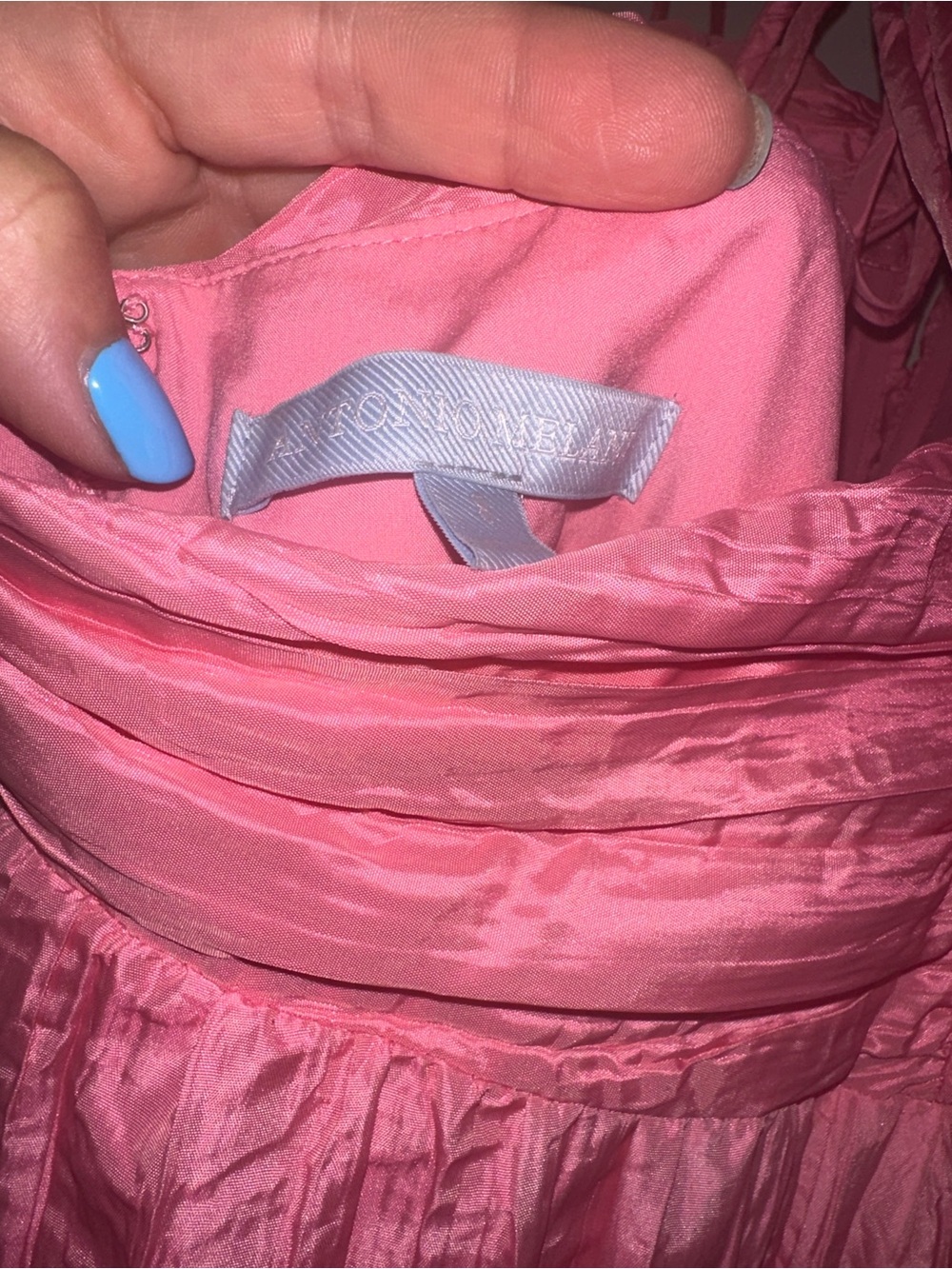Beautiful Antonio Melani Ombré Pink/Green Textured Maxi Dress - Picture 5 of 5